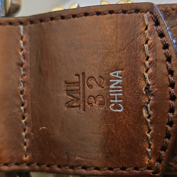 BRIGHTON Braided Brown Leather Belt with Scroll Buckle - Picture 6 of 7